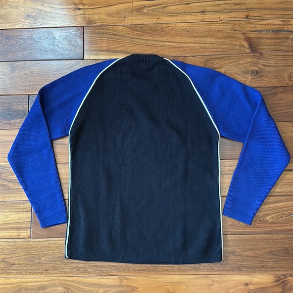 Vintage Polo Jeans Ralph Lauren Black/Royal Blue Ski Sweater Men’s M - Picture 4 of 4